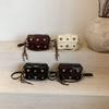 Bags This year's popular bag 2025 new Korean version fashion splicing shoulder bag women's crossbody rivet small square bag