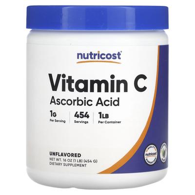 Vitamín C, bez příchuti, 454 g (16 oz)