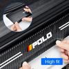 Car Door Sill Trim Anti kick Stickers Pedal Guards for Volkswagen VW Polo Trunk Threshold Protective Decals Strip Tape Decor