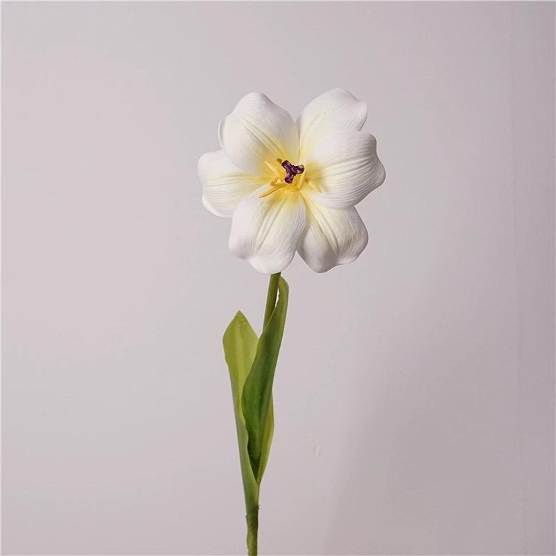 3 szt. Różowe Tulipany Sztuczne Kwiaty Dekoracja Pu Białe Sztuczne Brownie Tulips Sztuczna Kompozycja Kwiatowa na Ślub Dom