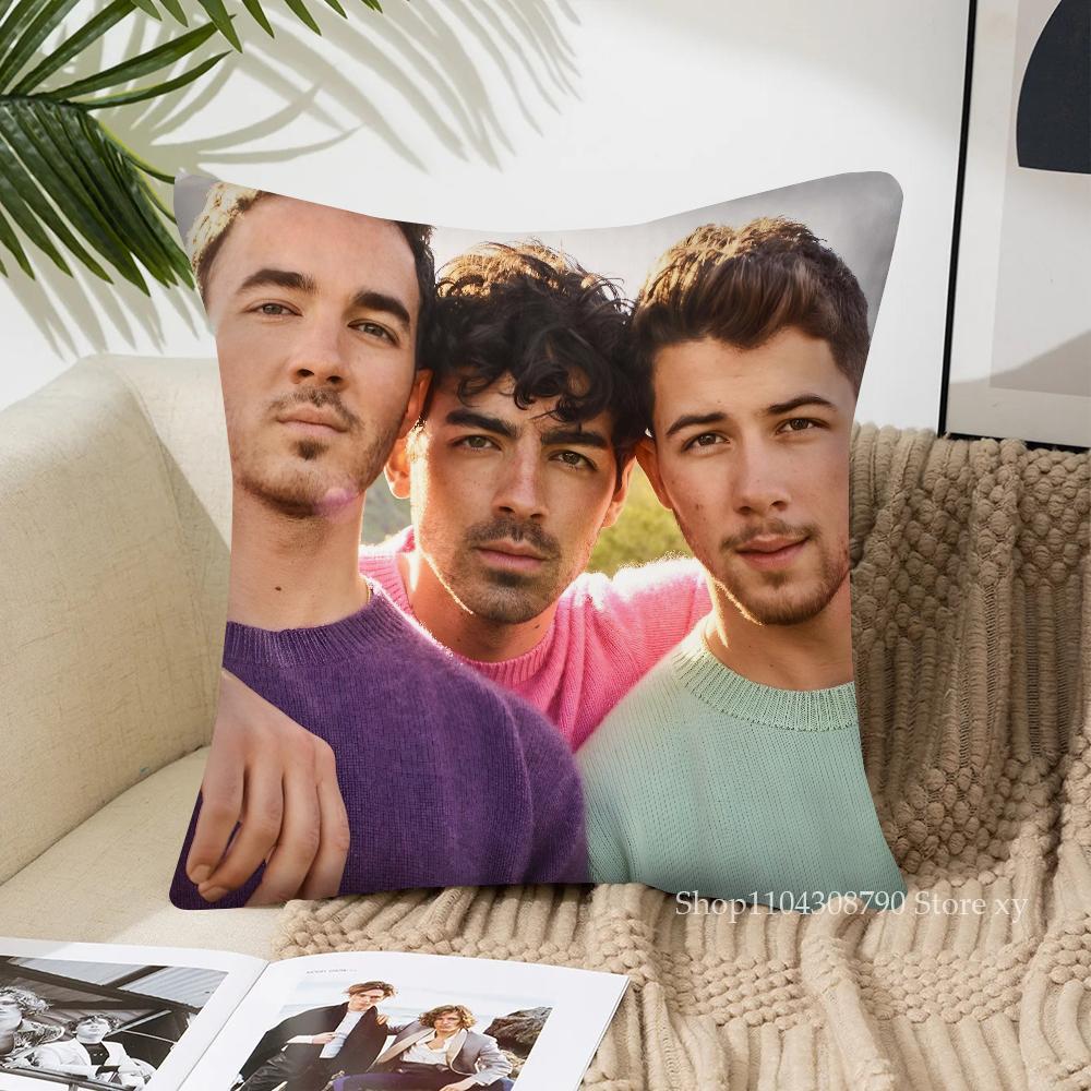 Band J-JONAS B-BROTHERS Pillow Case Square Pillow Cushion Cover Bedroom Sofa Room Decoration Casual Pillow Cover