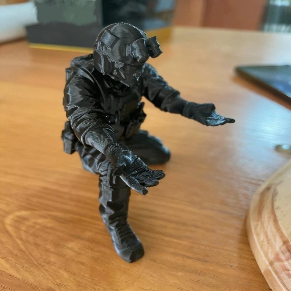 

Unique Soldier Pen Holder Special Forces Figure Pencils Desk Organizer Desktop Decor чёрный