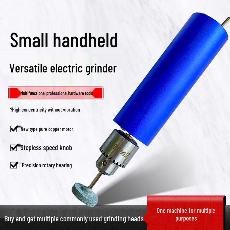 Compact Electric Handheld Grinder: Portable Plug-in Tool for Cutting, Wood Carving, Polishing, and Drilling.