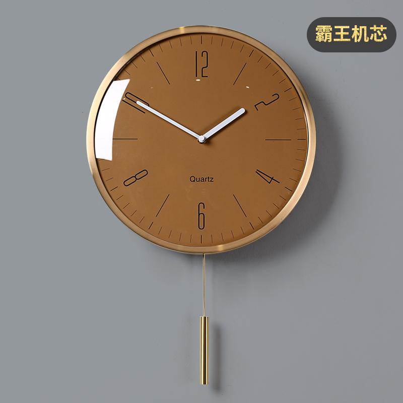 Nordic Luxury Pendulum Clocks Wall Home Decor Creative Metal Wall Clock Modern Gold Silent Watch Living Room Decoration Gift