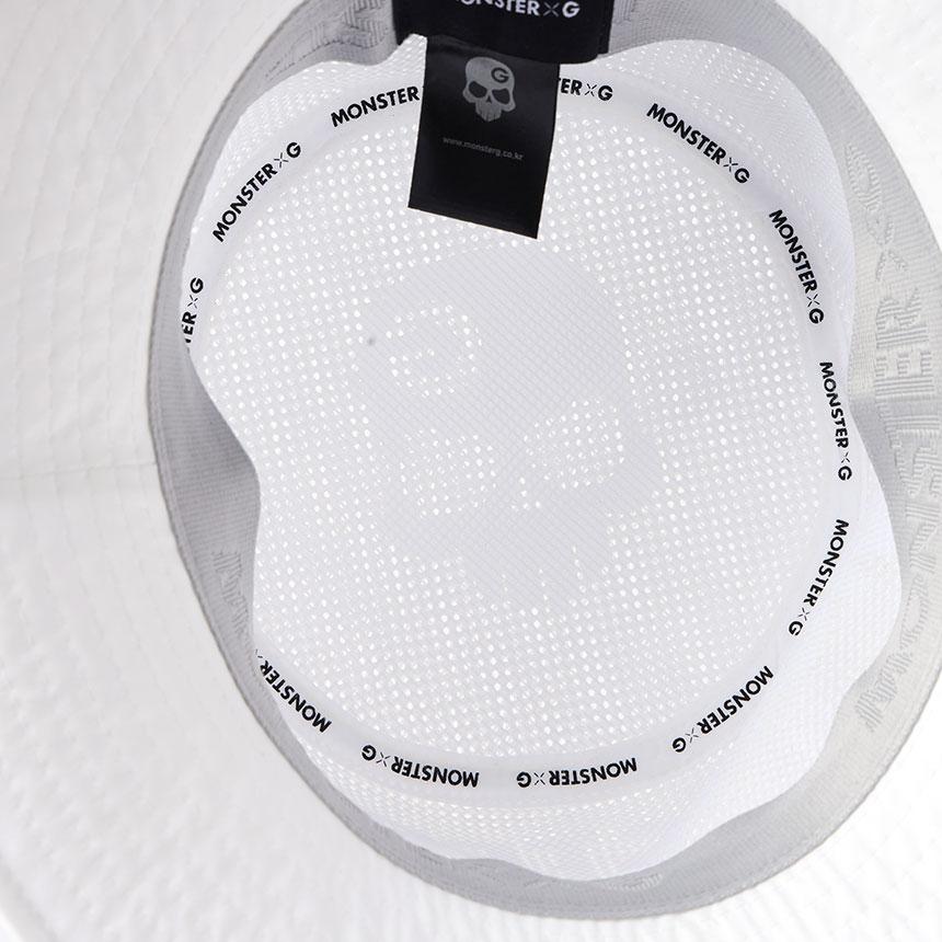 Monseuteoji Perforated Bucket Hat White Mc24Pbw-193