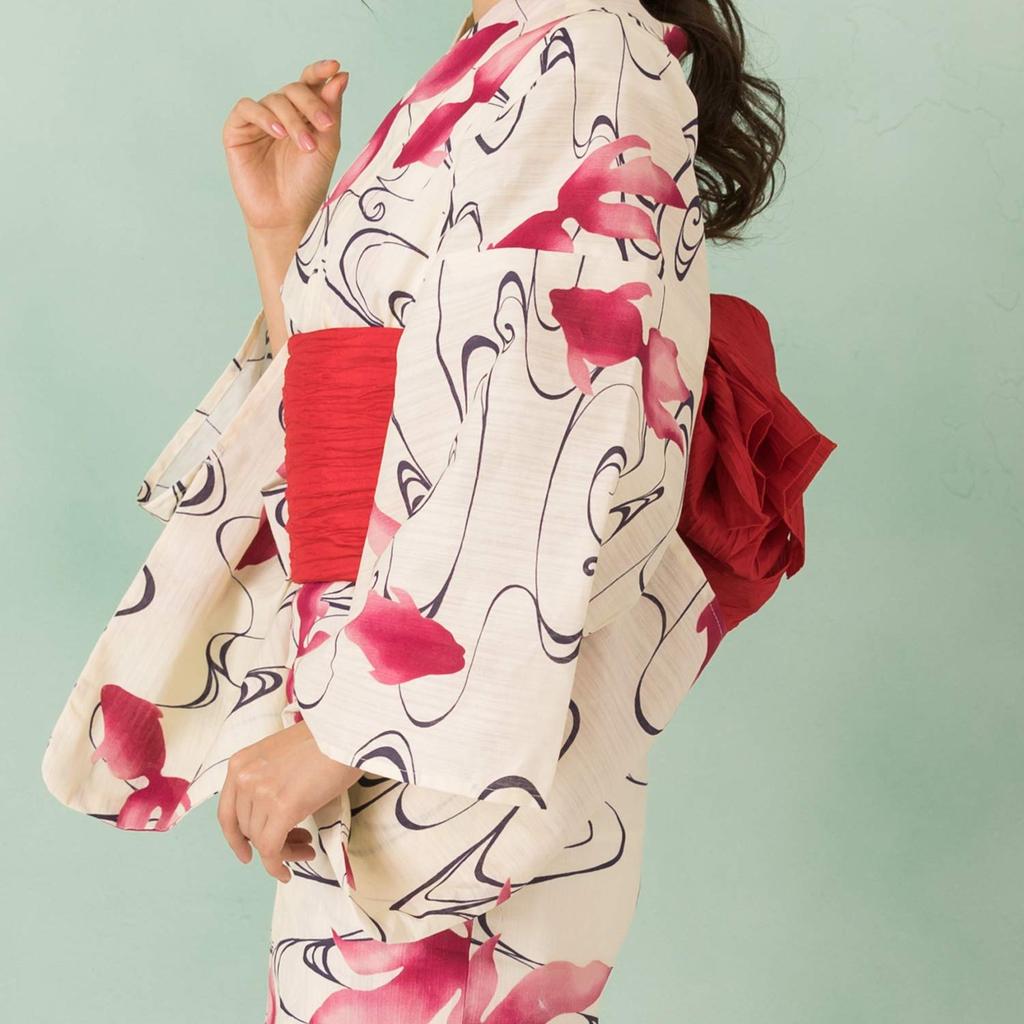 [KYOETSU] [Kyoetsu] Obi (sash), Heiko Obi, Adult, Wrinkle-resistant, Size 34, Women's (8. Red)