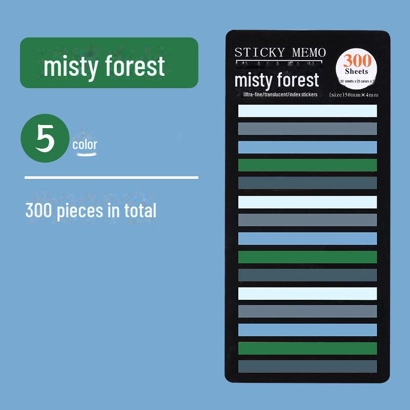 Morandi Color Sticky Notes: Small, Fresh, Writable, Loose-Leaf PET Material for Key Mark Classification