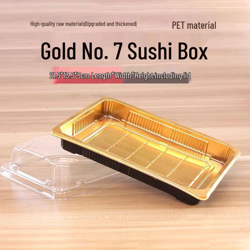 Disposable Gold Sushi Takeout Containers