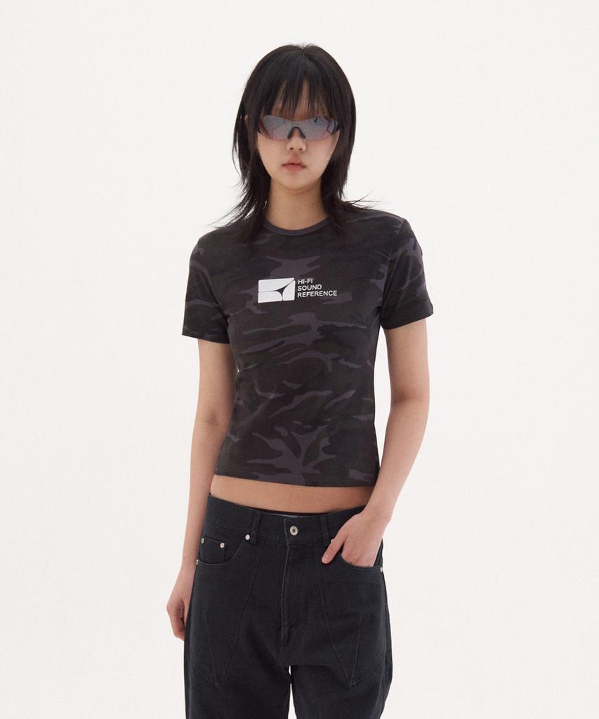 Haipaisaundeulepeoleonseu Camo Symbol T-Shirt, Charcoal
