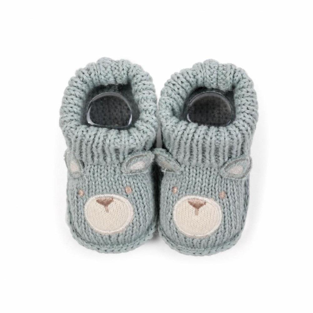 1 Pair Cartoon Pattern Infant Pre-walkers Anti-slip Design Toddler Sock Shoes  for 0-3 Months Baby