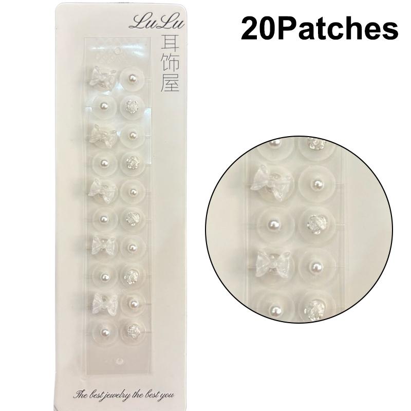 Fashion Exquisite Bowknot Colorful Flower Pearl Ear Point Stickers Ear Pressure Stick Acupuncture Auricular Ear Stickers Massage