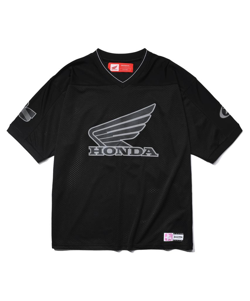 PHYPS MOTORCYCLE Original Wing Logo Mesh T-Shirt Black