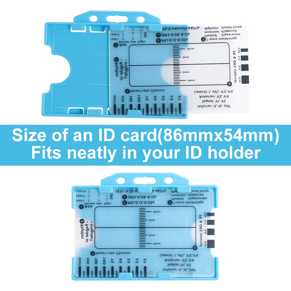 Portable Pocket Ecg/Ekg Reference Guide Clear Ekg Interpretation Ruler ECG 7 Step Ruler Card  Nurse