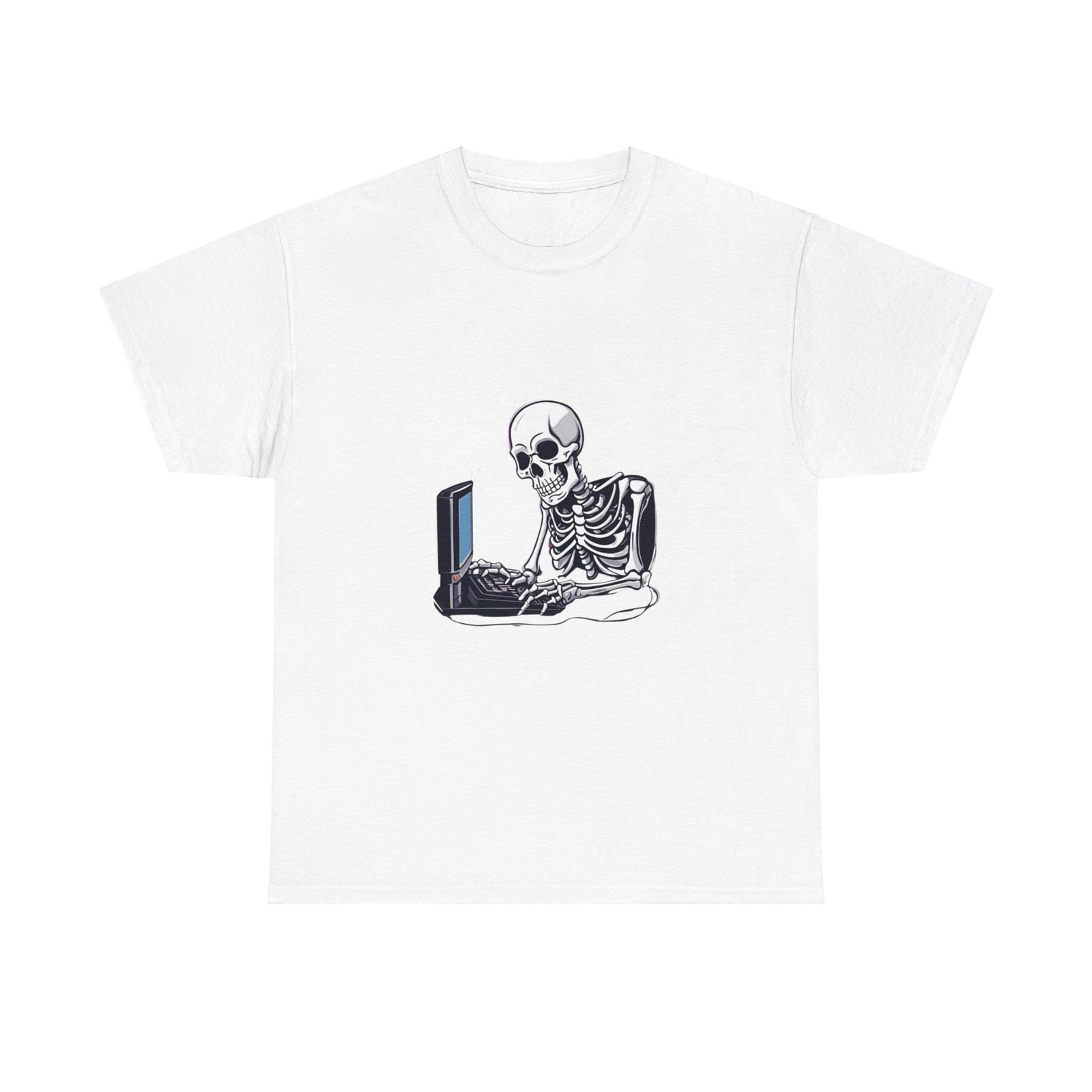 Gamer Skeleton Halloween Tee S