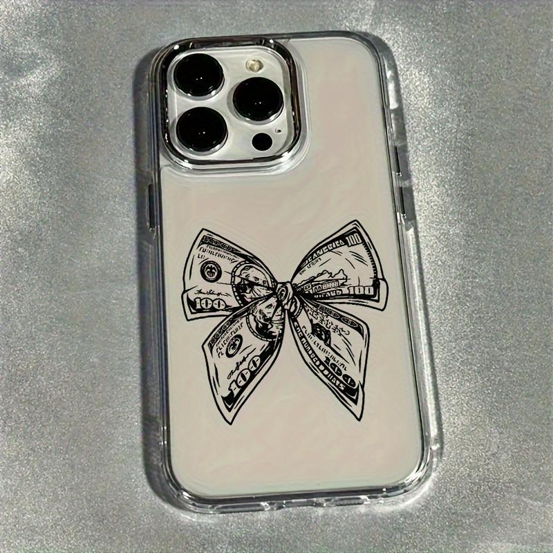 

Money Bowknot Pattern Clear Phone Case For iPhone 17 16 15 14 Pro Max Air 13 12 11 XS XR X 7 8 Plus 16e Shockproof Cover iPhone 13 Pro Max