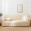 High Elastic Bubble Grid Sofa Cover 1/2/3/4 with Skirt Hem Universal Stretch Couch Protector for Home Living Room Pet Anti Dirt