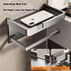 Baihan Bathroom Tissue Box Toilet Paper Storage Rack No-Drill Wall-Mounted Toilet Paper Holder Roll Paper Box Bathroom Accessory