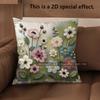 2D Vintage Floral Embossed Style Throw Pillow Covers Pattern Cushion Cover Suitable For Sofa Bedroom Car Pillow Cover