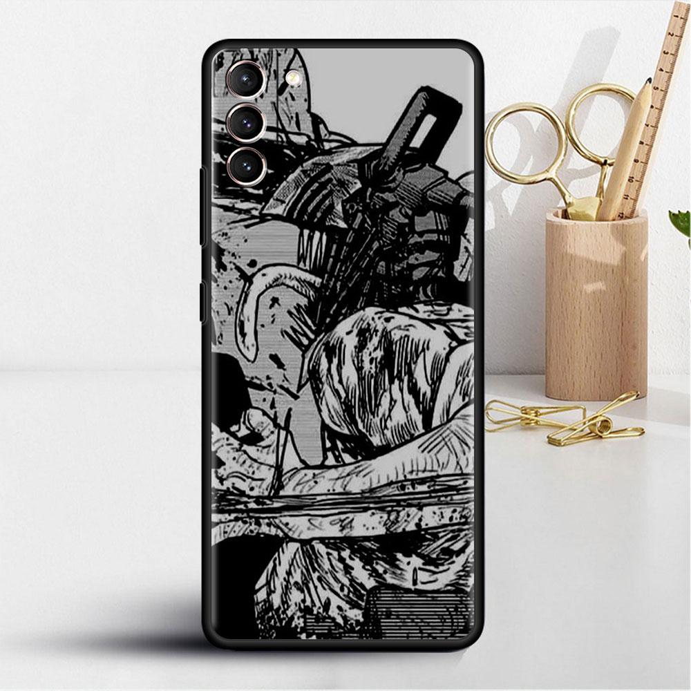 Case For Samsung Galaxy S22 S20 Ultra S21 FE S10 S9 Plus Note 20 10 Lite 9 Soft Phone Cover Shell Chainsaw Man Cool