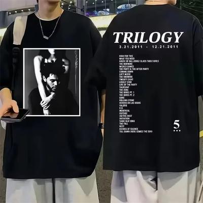 2025 The Weeknd Cotton Tshirt for MenWomen Punk Color Harajuku Summer Comfortable Pure Cotton Tshirt 80s Anime Kawaii