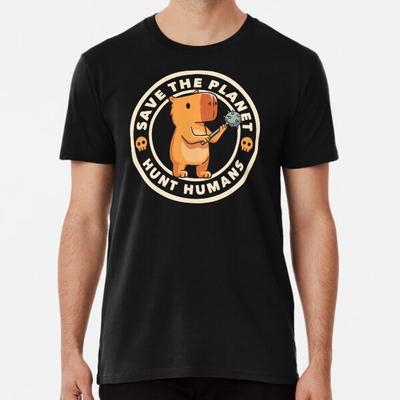Salve o Planeta Caçar Humanos por Tobe Fonseca Camiseta S-5XL Melhor Camiseta