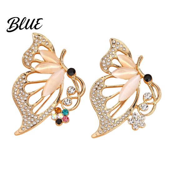 Anti-rust Brooch Zinc Alloy Pin Butterfly Shape Lapel Badge