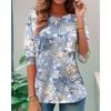 Women's T Shirt Long Sleeve Crew Neck Long Sleeve Tunic Floral Graphic Casual Regular Tops