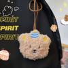 Funny Cartoon Bear Name Pendant Keychains Kawaii Decoration Kindergarten Children's Name Tag Keyrings Car Trinket Accessories