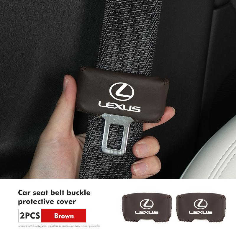 Car Seat Belt Buckle Cover Leather Protector Anti-collision Case For Lexus RX350 IS250 IS200 GS300 LX570 RC350 UX250h ES350