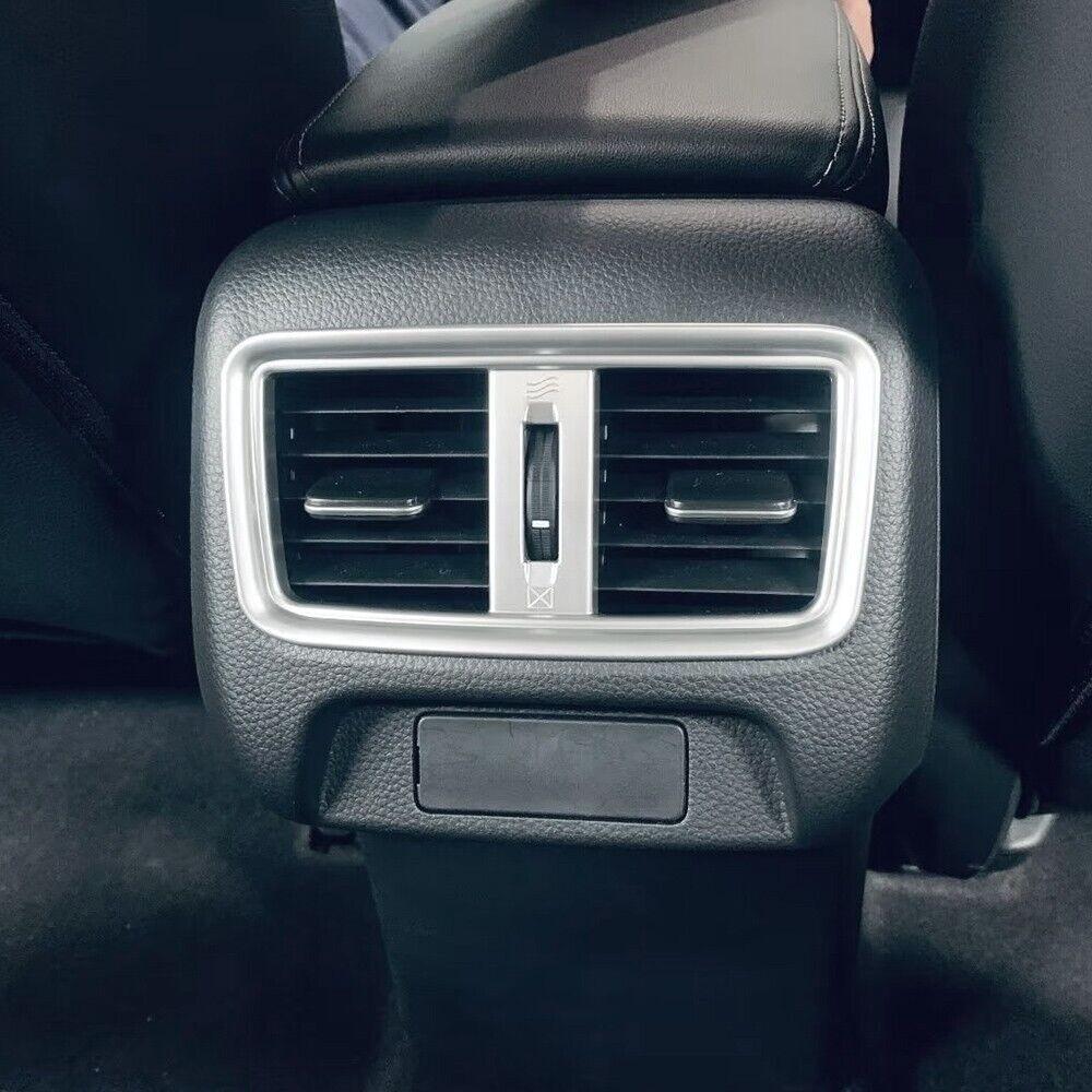 Chrome Matte Armrest Back Air Vent Bezel Trim Molding For 2023-2025 Honda HR-V