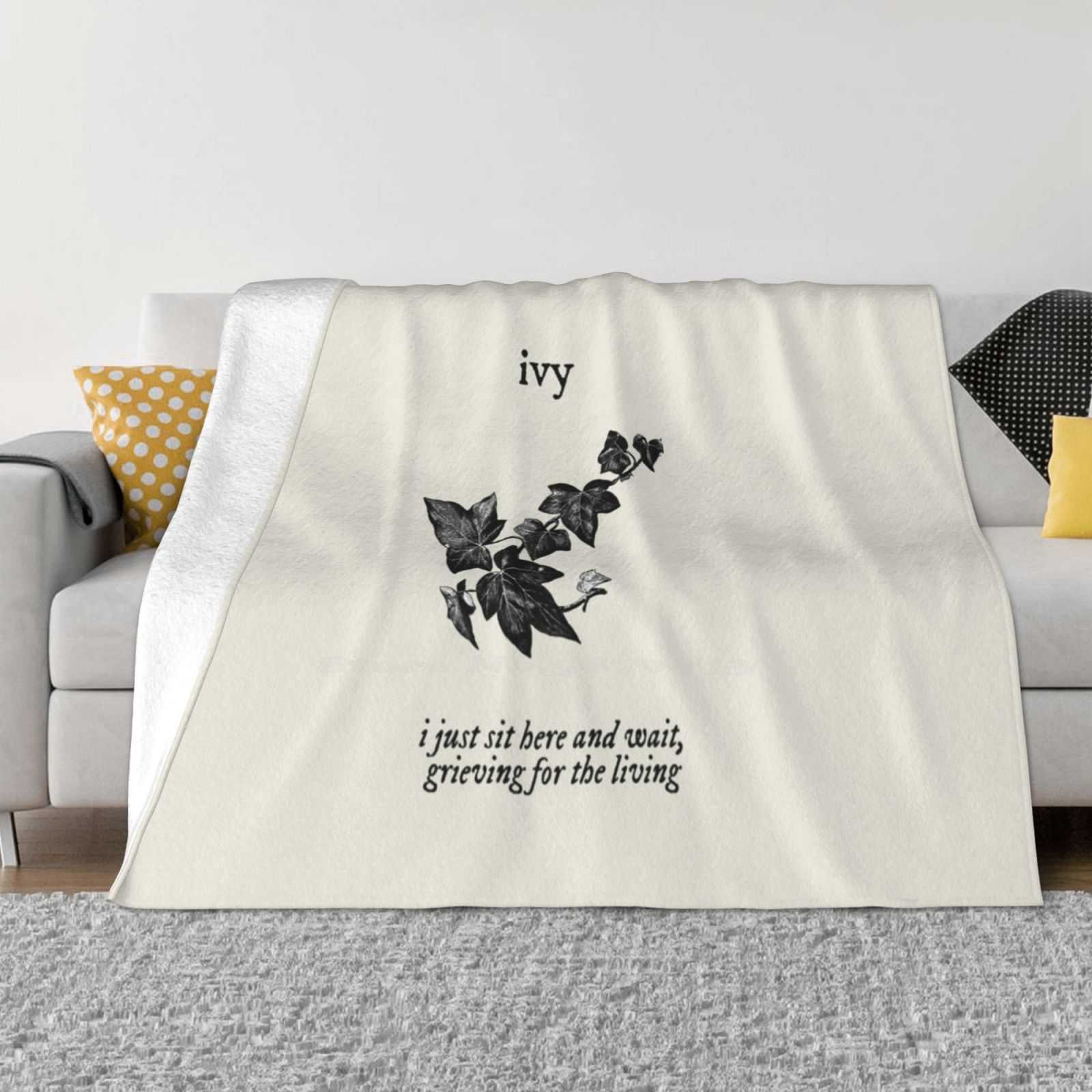 Ivy Fashion Soft Warm Flannel Blanket Ivy Evermore Ivy 30x40in