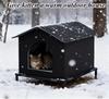All-Season Waterproof, Cold-Resistant Outdoor Enclosed Love Heart Cat House with Free Shipping.