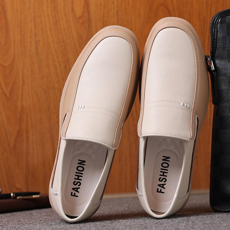 2024 Summer Men Leather Shoes Mens Pointed Toe Dress Shoes High Quality Formal Slip On Hollow Out Sandals Man Zapatillas Hombre
