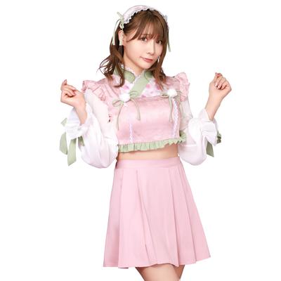 Koi Cosplay Peach Flower Costume Pink [Clear Stone] Women's