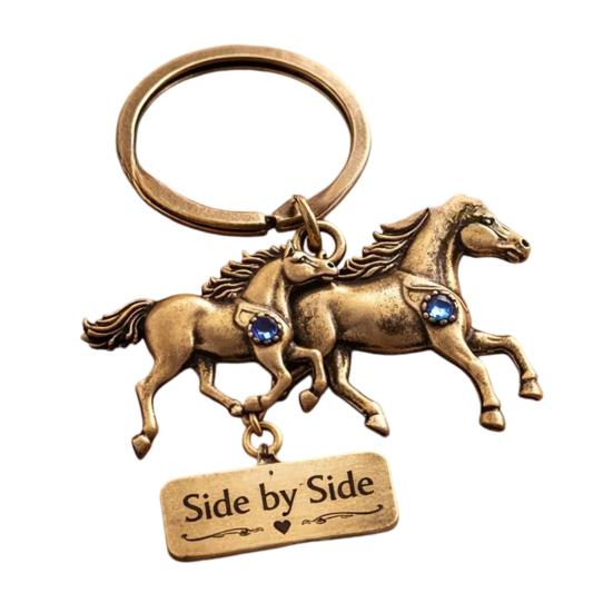 

Sisterhood Horse Keychain Metal Horse Ring Backpack Schoolbag Theme Key Hanging Decoration Bag Charm Purse Pendant C