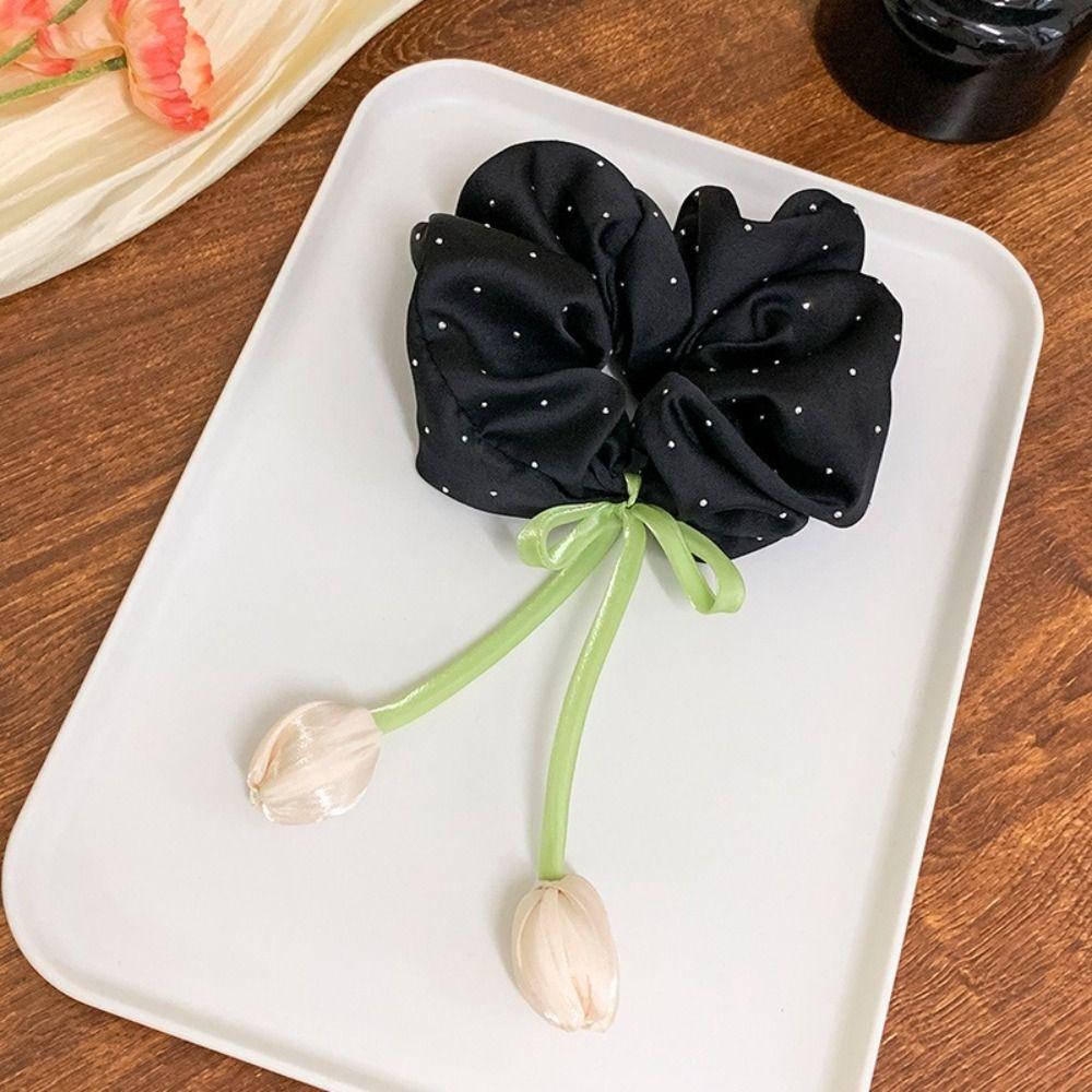 Elastic Material Tulip Headbands Spring Design Flower Elastic Hair Ties  Women Hair Accessories