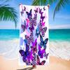 Butterfly And Flowers Bath Towel Soft Quick Dry Beach Towel Absorbent Hand Towels Multipurpose for Bathroom Hotel Gym Spa Sport