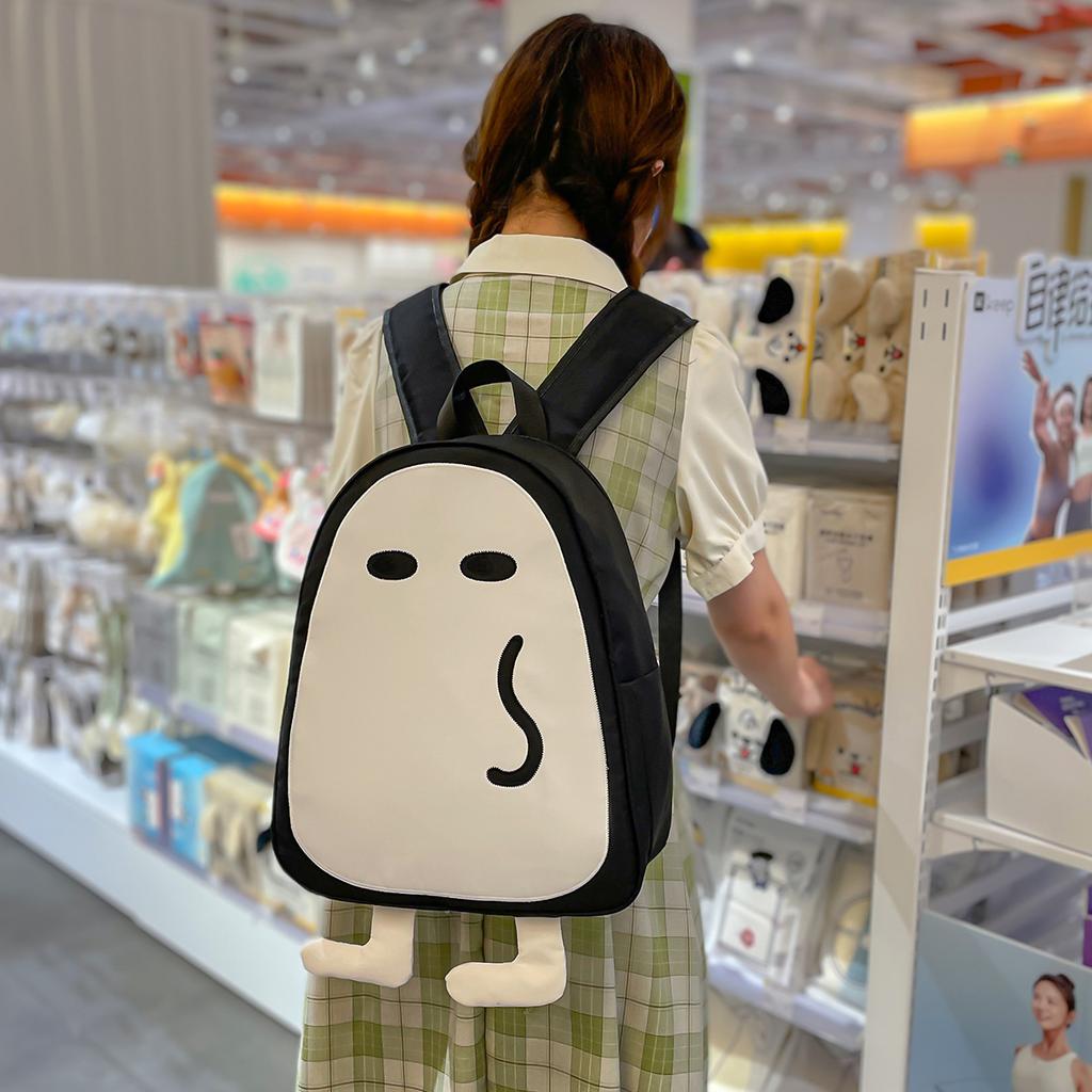 Schoolbag Trend Personality Niche Ugly Cute Funny Backpack Student Personality Cartoon School Bag Going Out to Play Versatile Leisure Bag