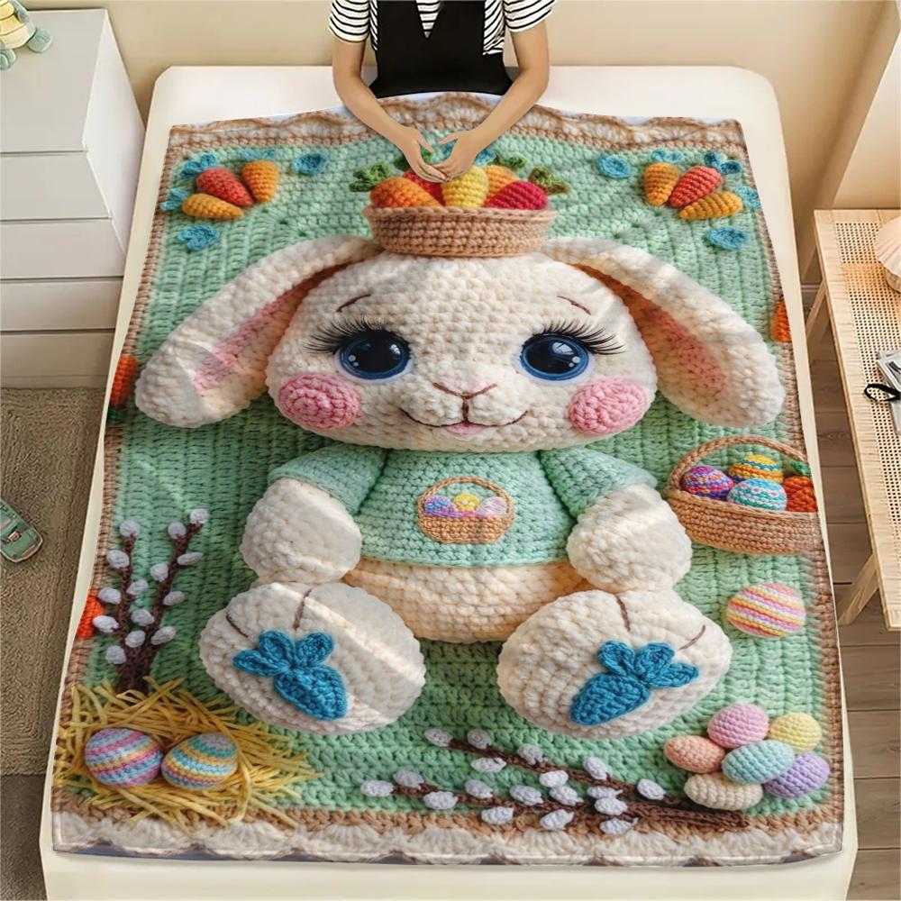 

1Pc 3D Cute Animals Print Flannel Blanket, High quality Comfortable for All Seasons, Home Decor, Warmth and Comfort, Perfect for Christmas Gifts W1 80cm x 120cm