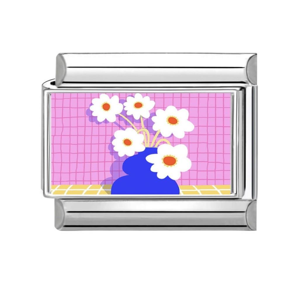 Adjustable Charm Bracelet Stainless Steel Charm Italian Links  For Gifts