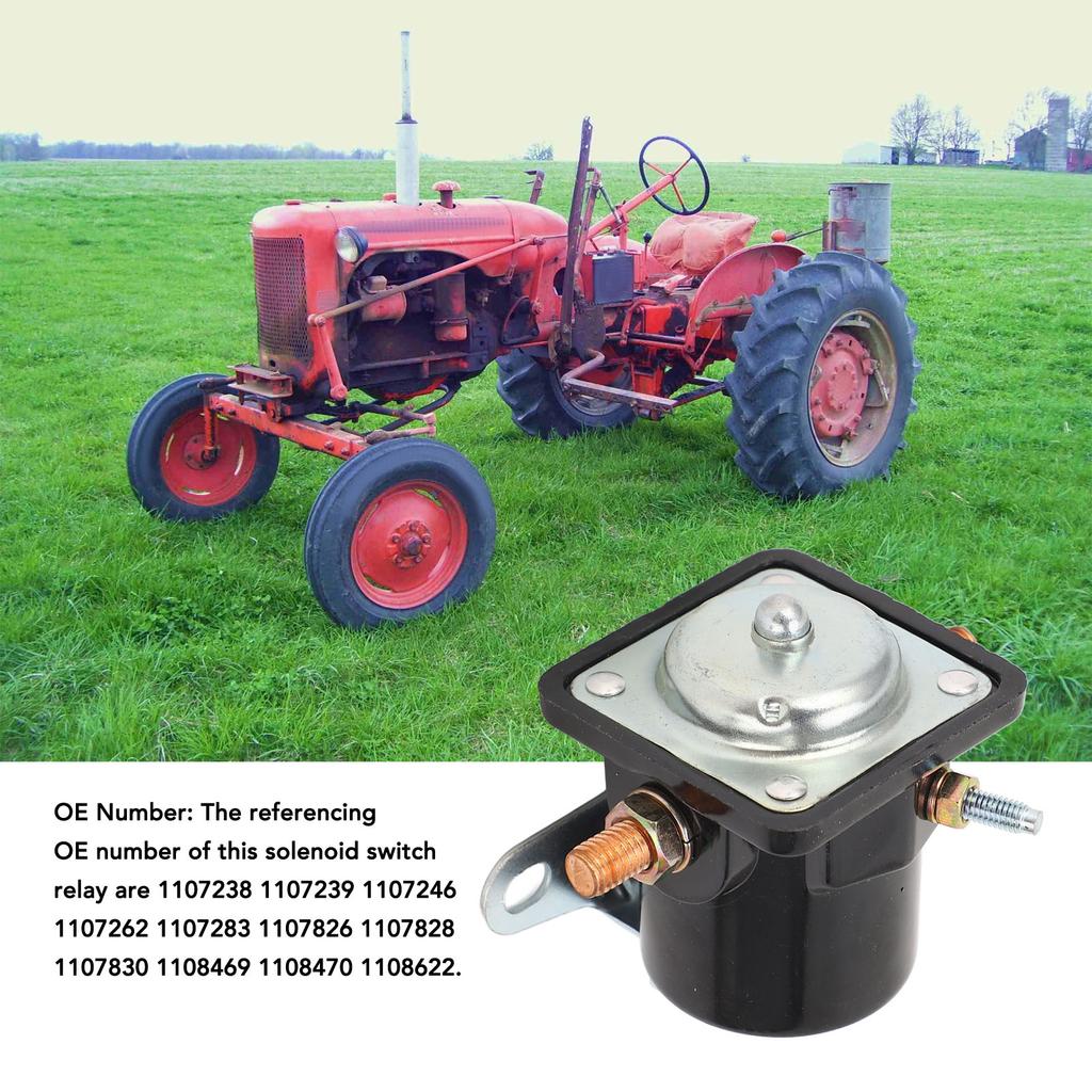 6 Volt 3 Terminals Solenoid Switch Relay Starter Solenoid 20‑7000392 Replacement for Allis Chalmers 1960 to 1961