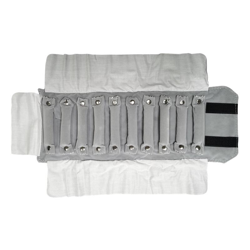 Black PU Leather Inner Black or Grey Velvet Jewelry Storage Bag MiNi Roll Bag Necklace Ring Earrings Pendant Storage Roll Bag