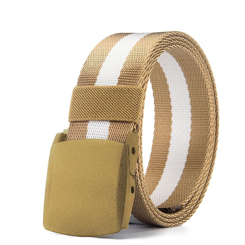 Lightweight Snap Belt Quick Drying Nylon Smooth Plastic Steel Buckle Belt Adult Sports Outdoor
