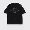 Summer New Men and Women Short Sleeve T-Shirt Wushan Jisi Retro Casual Simple Plush Print