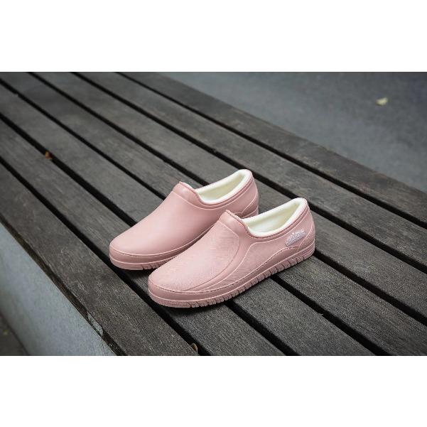 Men's Rain Shoes Leather Top Thick Sole High Top Anti Slip Water Shoes Outdoor Mountaineering Plush Warm Boots Work Safety Boots