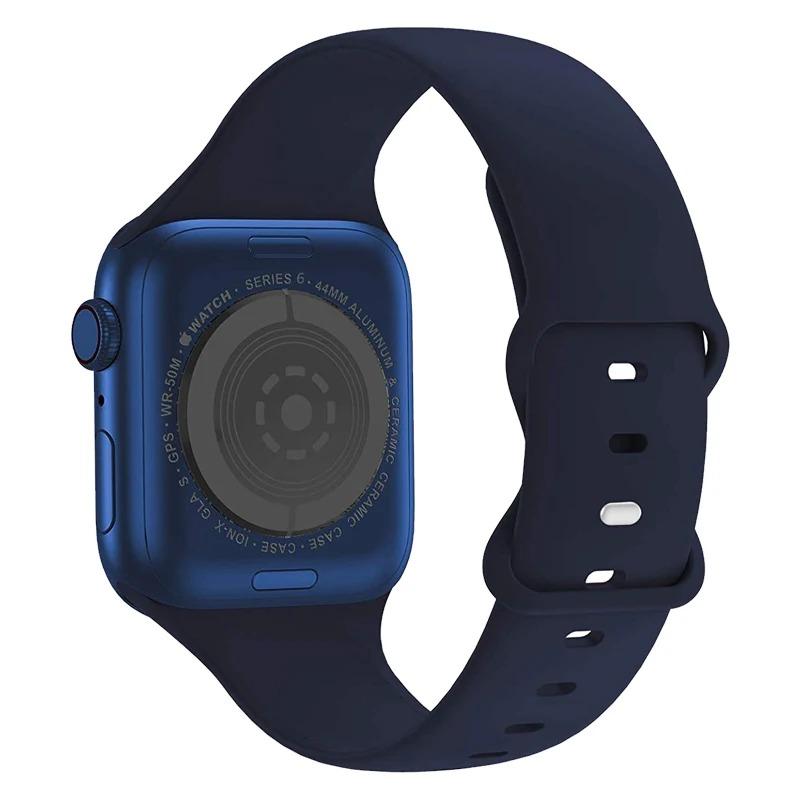 Band for apple watch strap 44mm 40mm 45mm 49mm 41mm 42mm silicone correas bracelet iwatch series 6 7 8 9 ultra 2 se 3 10 11 46mm