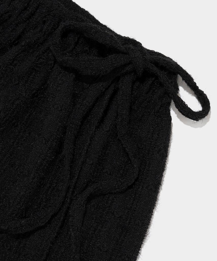 ROIDESROIS Shirred Layered Wrap Skirt (Black)