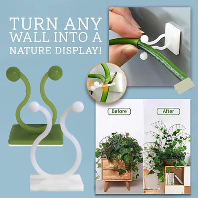 10pcs Plant Climbing Wall Self-Adhesive Fastener Tied Fixture Vine Buckle Hook Garden Plant Wall Climbing Vine Clips Fixed Buckle Hook