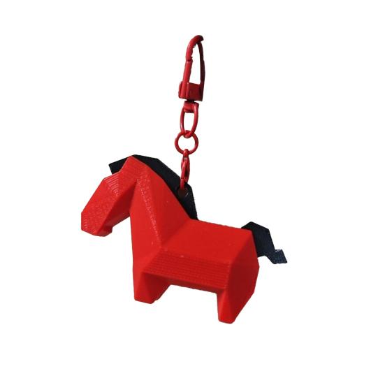 

1/2Pcs Geometric Horse Keychain 3D Printed Horse Key Ring Hanging Decoration Bag Purse Charm Chinese Year of Horse New Year Gift