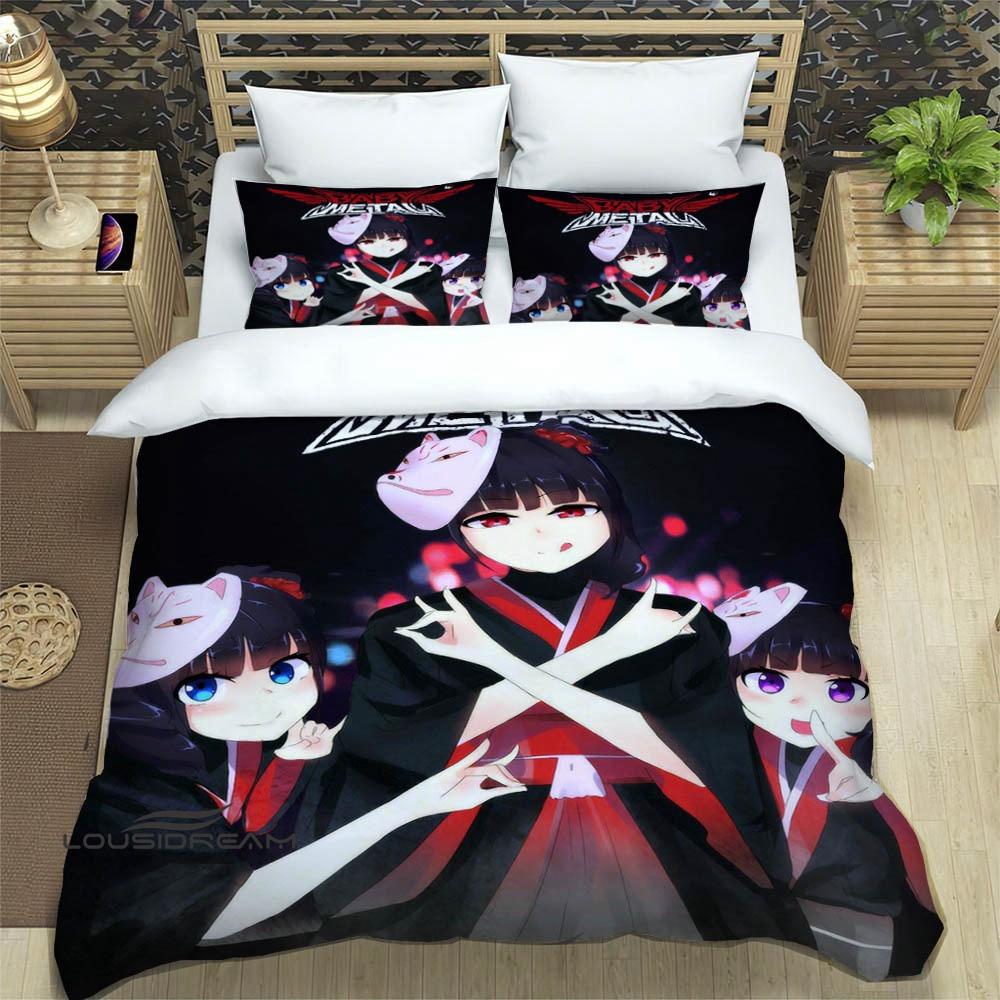 3D Print Music Band BABYMETAL Bedding Set Single Twin Full Queen King Size Bed Set Adult Kid Bedroom Duvetcover Set Home Textile